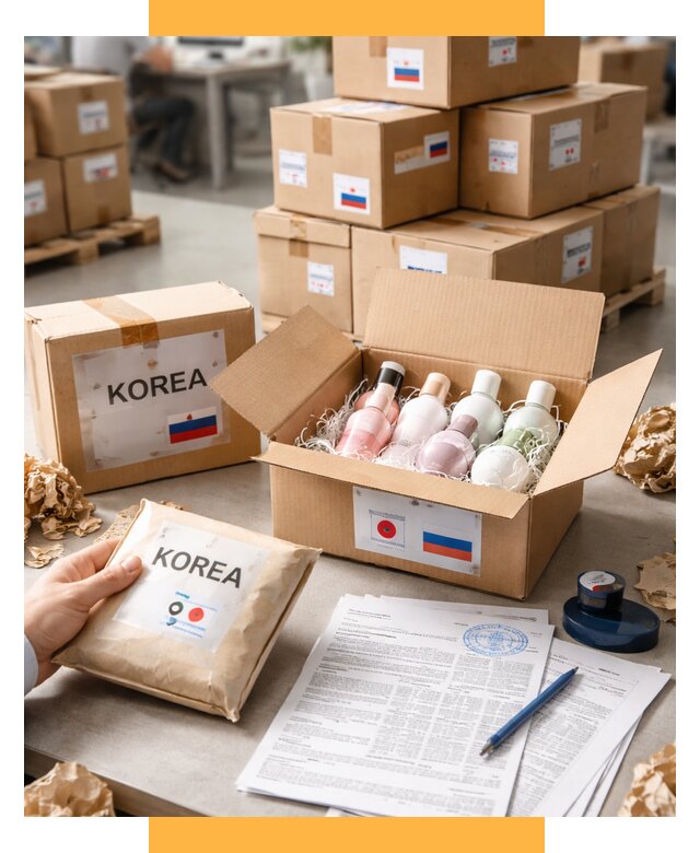 Доставка косметики из Кореи от 8611 р. под ключ | СетСервис-Элк